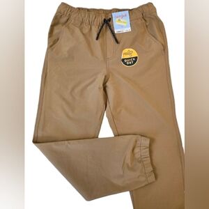 NWT Cat & Jack Khaki Boys Stretch Joggers 14